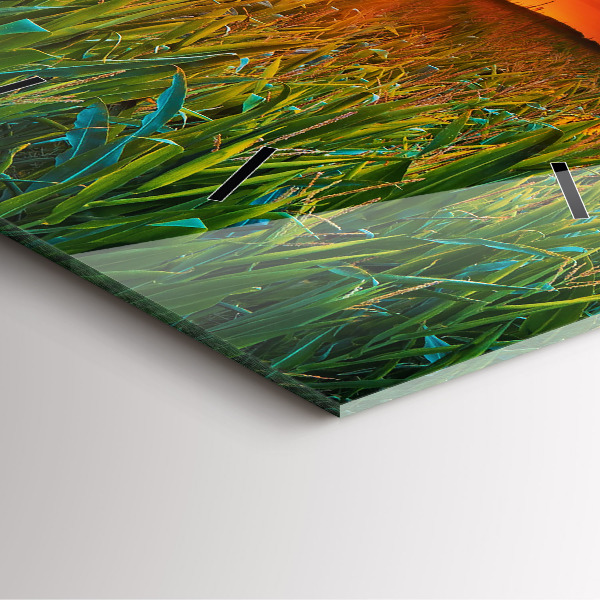 Štvorcové hodiny Slnečnice na lúke