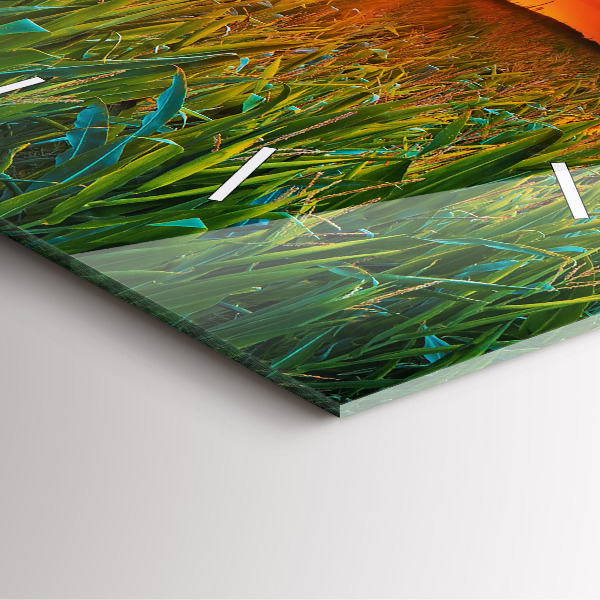 Štvorcové hodiny Slnečnice na lúke