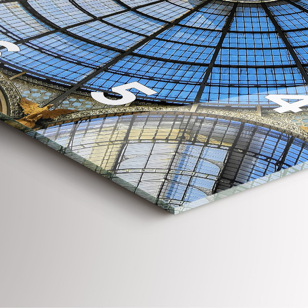 Štvorcové hodiny Nákupné centrum v Miláne