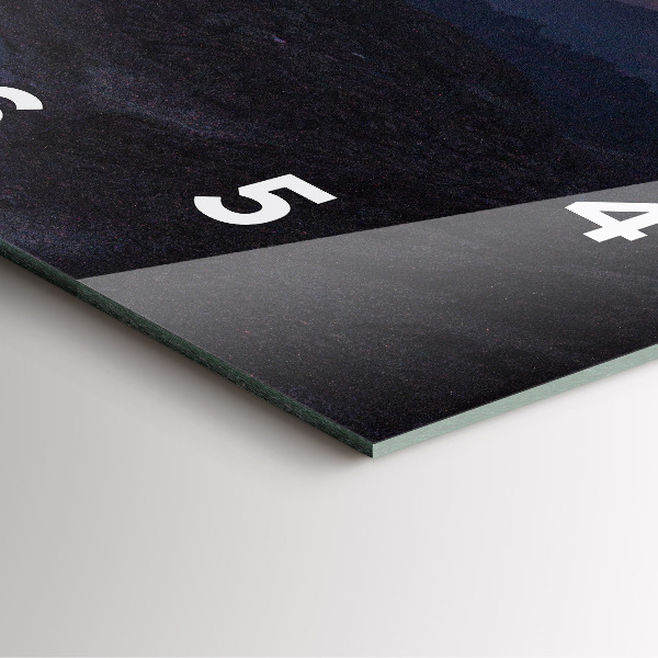 Štvorcové hodiny Hory pri západe slnka