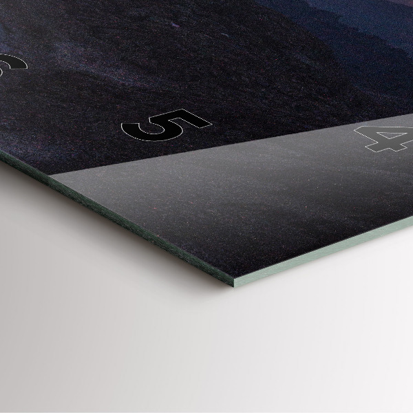 Štvorcové hodiny Hory pri západe slnka