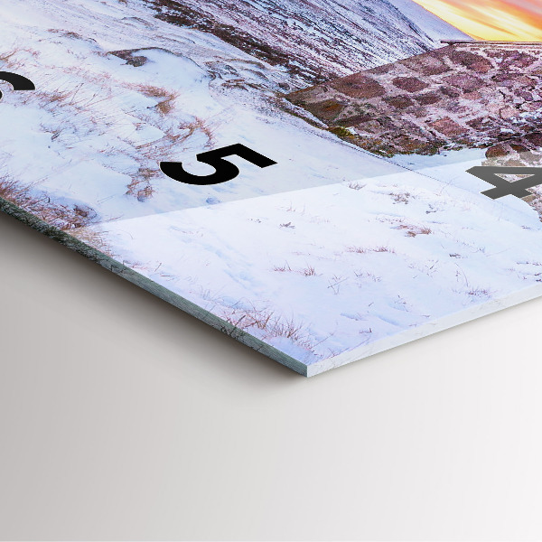 Štvorcové hodiny Chata v horskom prostredí