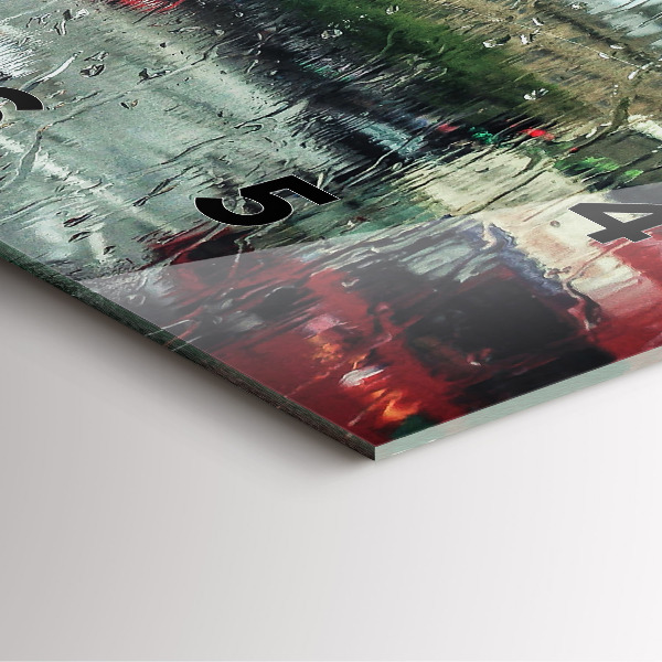 Štvorcové hodiny Daždivý Londýn