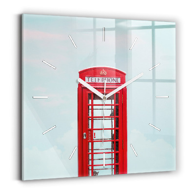 Štvorcové hodiny Verejný telefón