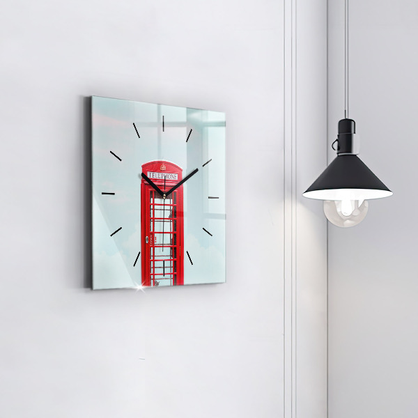 Štvorcové hodiny Verejný telefón