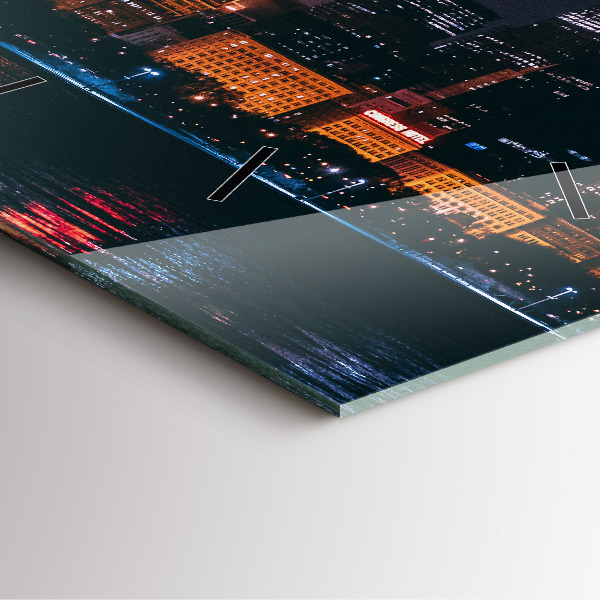 Štvorcové hodiny Panoráma mesta Chicago