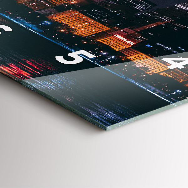 Štvorcové hodiny Panoráma mesta Chicago