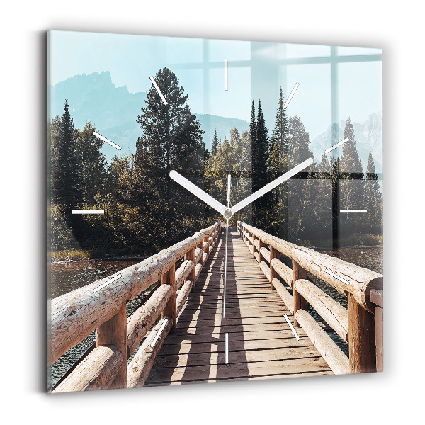 Štvorcové hodiny Hory v Yellowstone