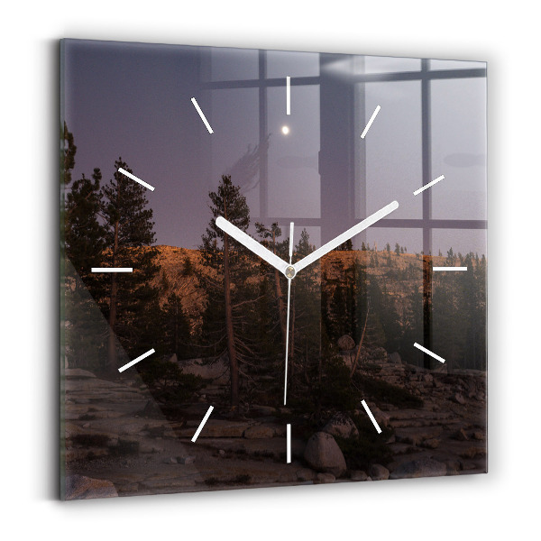 Štvorcové hodiny Yosemitská skalnatá cesta