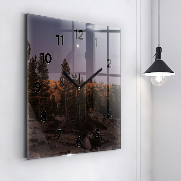 Štvorcové hodiny Yosemitská skalnatá cesta