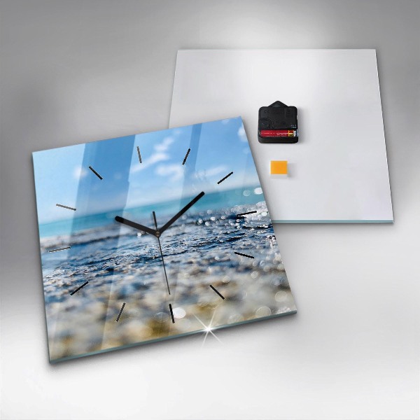 Štvorcové hodiny Vodná fotografia