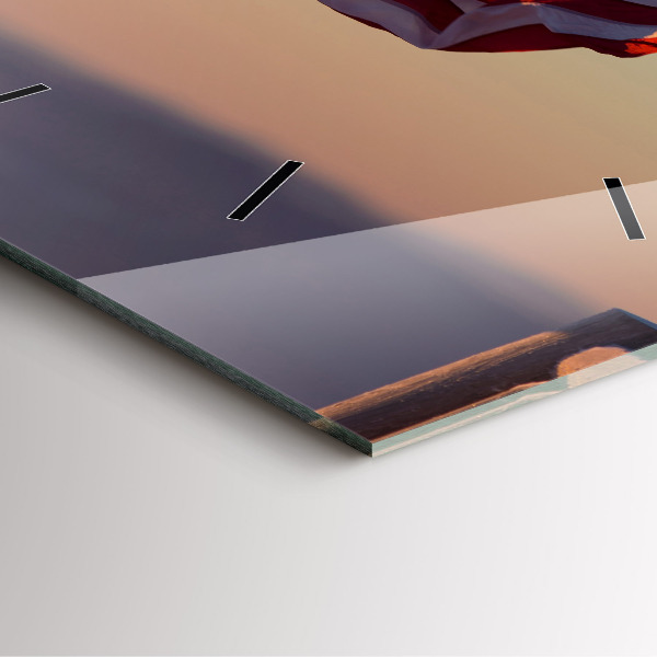 Štvorcové hodiny Lietajúca vlajka USA