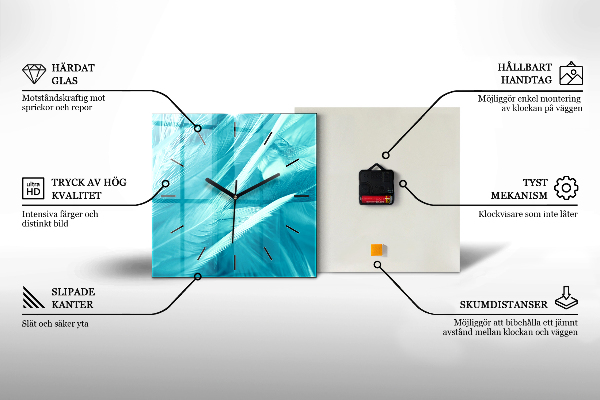 Štvorcové hodiny Lietajúca vlajka USA