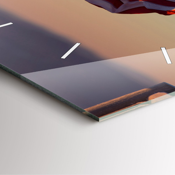 Štvorcové hodiny Lietajúca vlajka USA