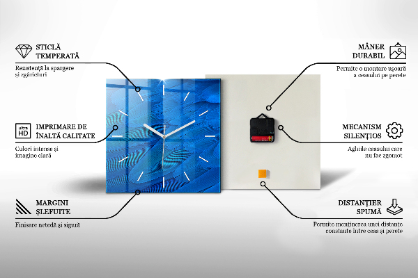 Štvorcové hodiny Plachetnica na oceáne