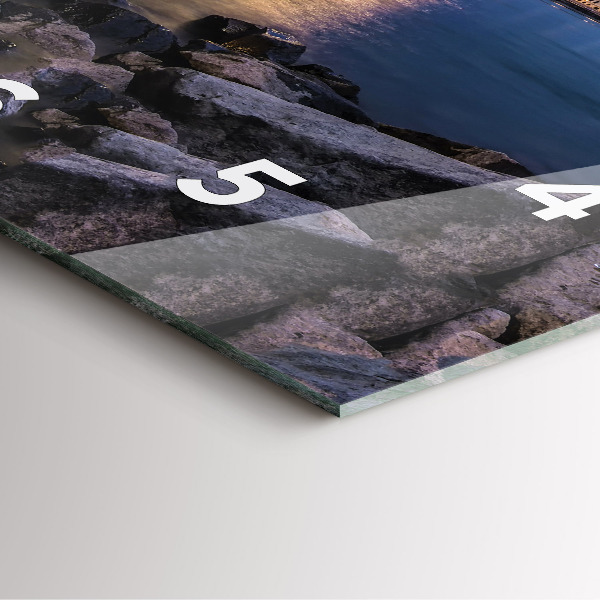 Štvorcové hodiny Skalnaté pobrežie pod mostom