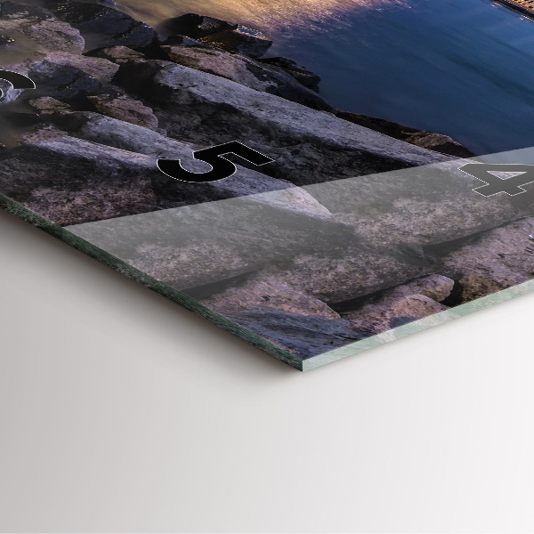 Štvorcové hodiny Skalnaté pobrežie pod mostom