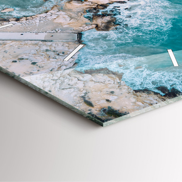 Štvorcové hodiny Fjordy na pobreží Costa Blanca