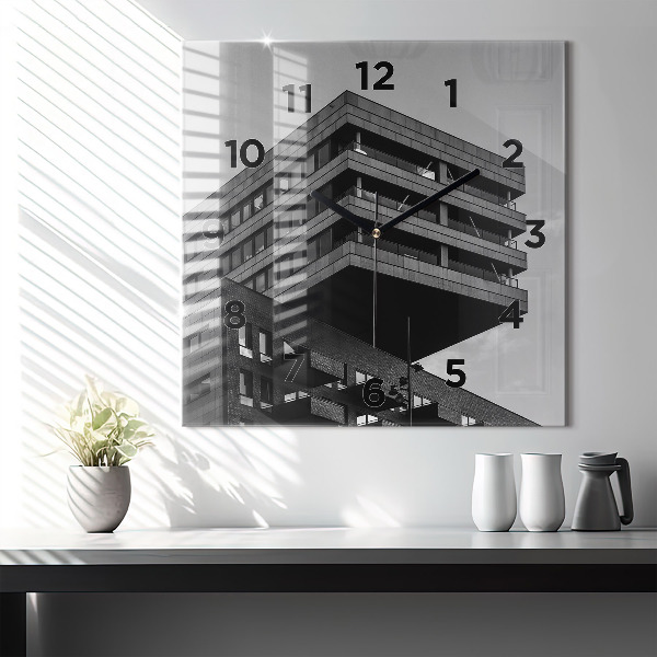Štvorcové hodiny Architektúra v Amsterdame