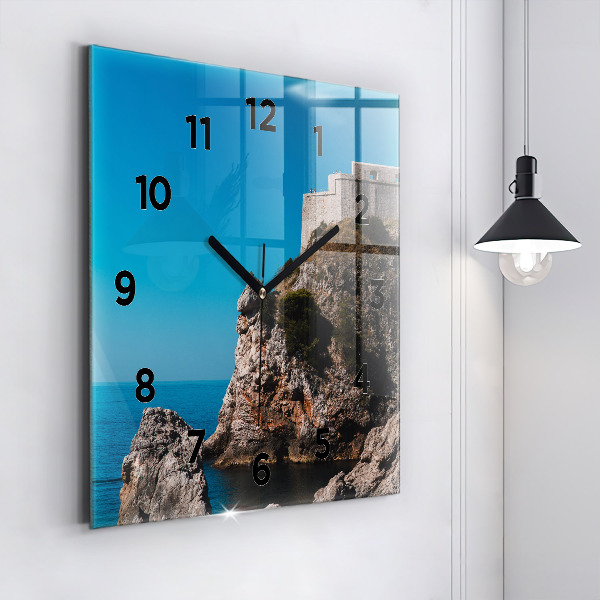 Štvorcové hodiny Útesy v Dubrovníku