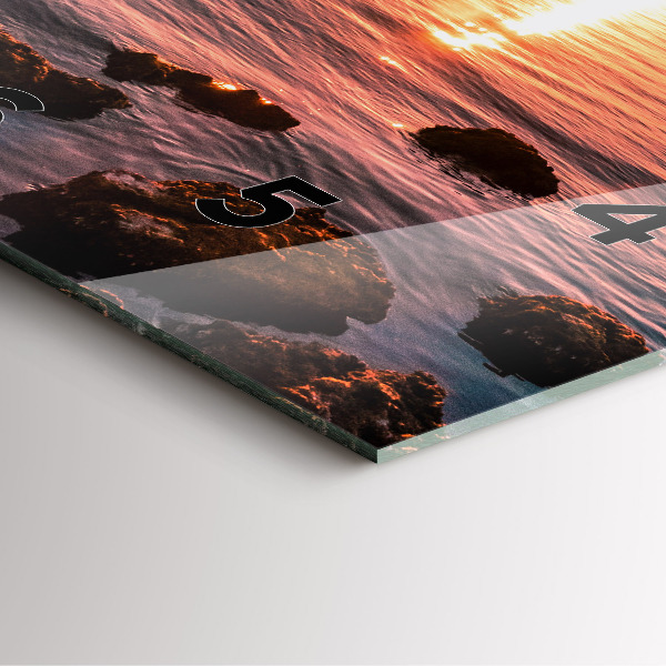 Štvorcové hodiny Skaly pri západe slnka