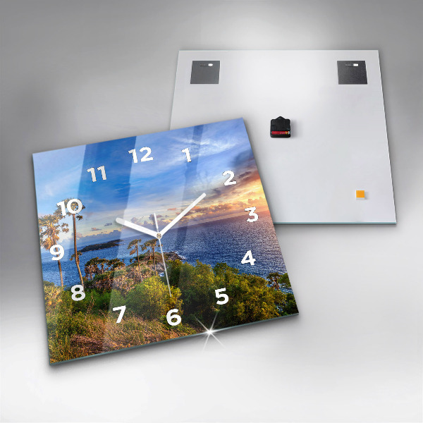 Štvorcové hodiny Phuket v Thajsku