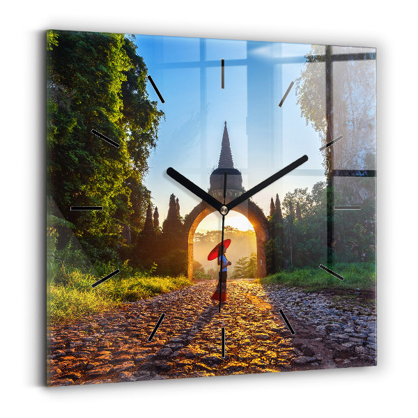 Štvorcové hodiny Surat Thani Park Thajsko