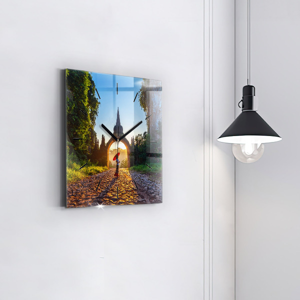 Štvorcové hodiny Surat Thani Park Thajsko