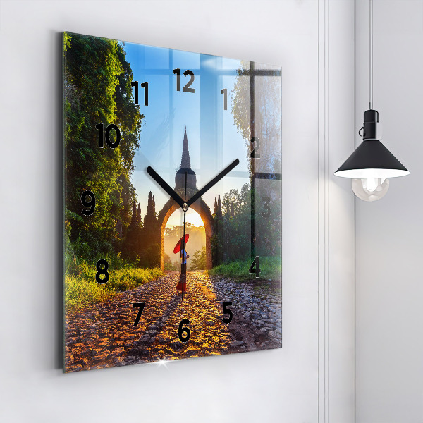 Štvorcové hodiny Surat Thani Park Thajsko