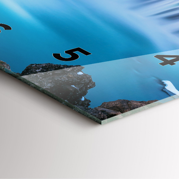 Štvorcové hodiny Vodopád Godafoss Island