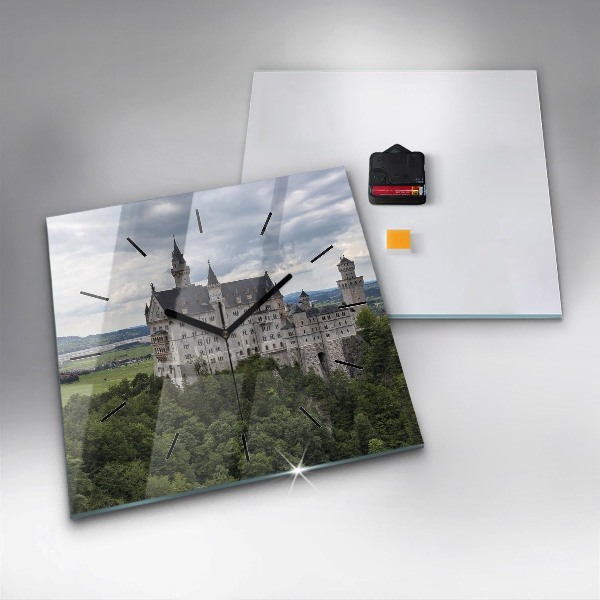Štvorcové hodiny Zámok Neuschwanstein