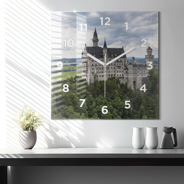 Štvorcové hodiny Zámok Neuschwanstein