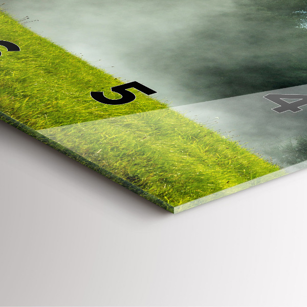 Štvorcové hodiny Horská krajina