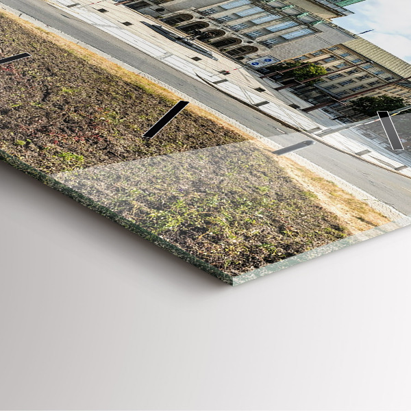 Štvorcové hodiny Panoráma mesta Ostrava