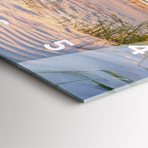 Štvorcové hodiny Západ slnka nad morom