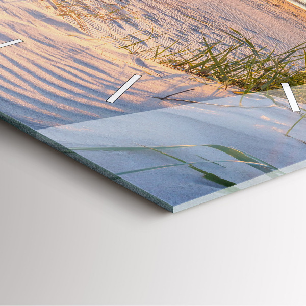 Štvorcové hodiny Západ slnka nad morom