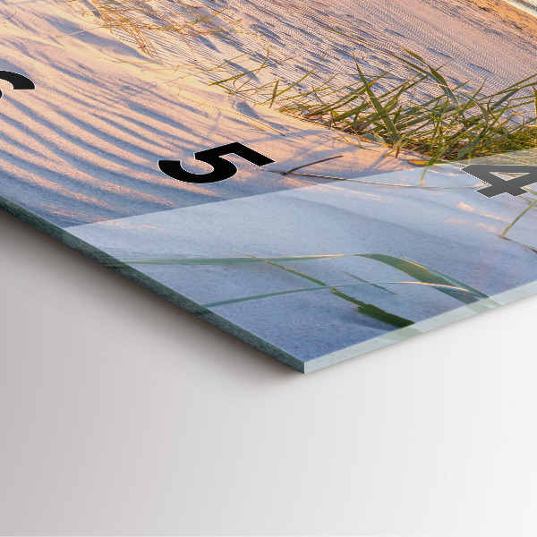 Štvorcové hodiny Západ slnka nad morom