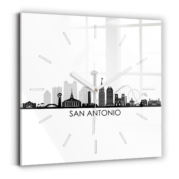 Štvorcové hodiny Mesto San Antonio v Texase