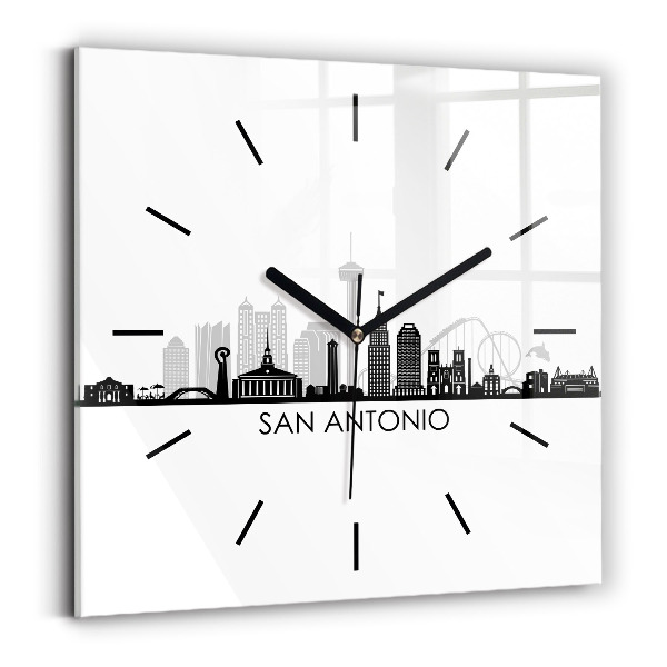 Štvorcové hodiny Mesto San Antonio v Texase