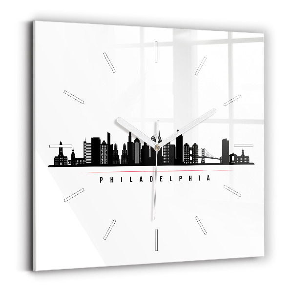 Štvorcové hodiny Ilustrácia z Philadelphie