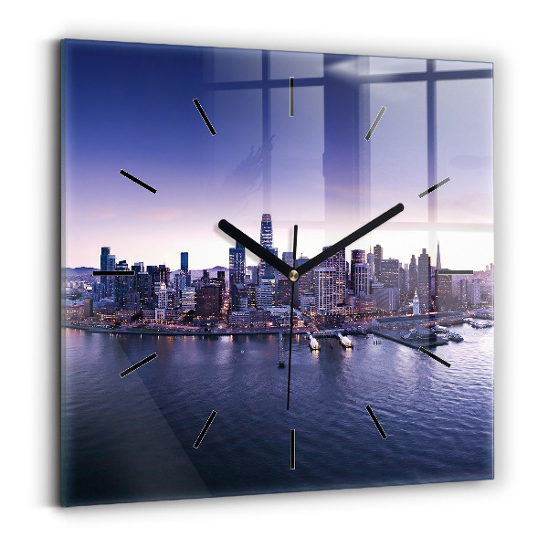 Štvorcové hodiny Pohľad na San Francisco