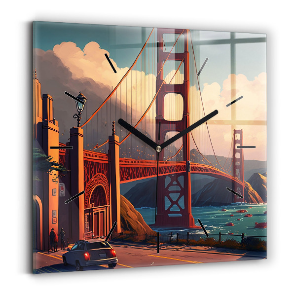 Štvorcové hodiny Most v San Franciscu