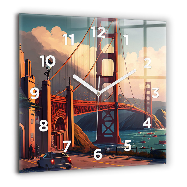Štvorcové hodiny Most v San Franciscu