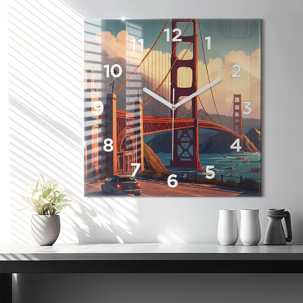 Štvorcové hodiny Most v San Franciscu