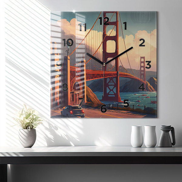 Štvorcové hodiny Most v San Franciscu
