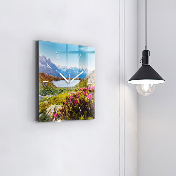 Štvorcové hodiny Ľadovec Mont Blanc Chamonix