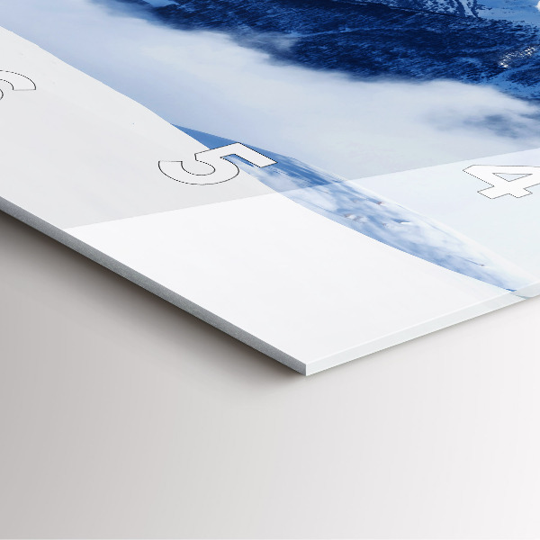 Štvorcové hodiny Horská panoráma