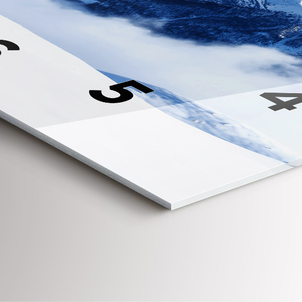 Štvorcové hodiny Horská panoráma