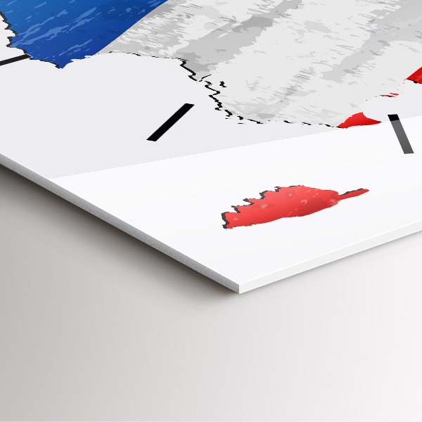 Štvorcové hodiny vlajka Francúzska