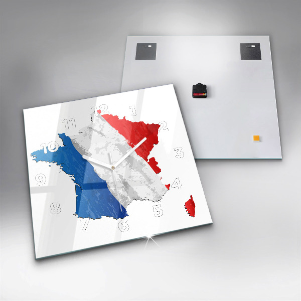 Štvorcové hodiny vlajka Francúzska